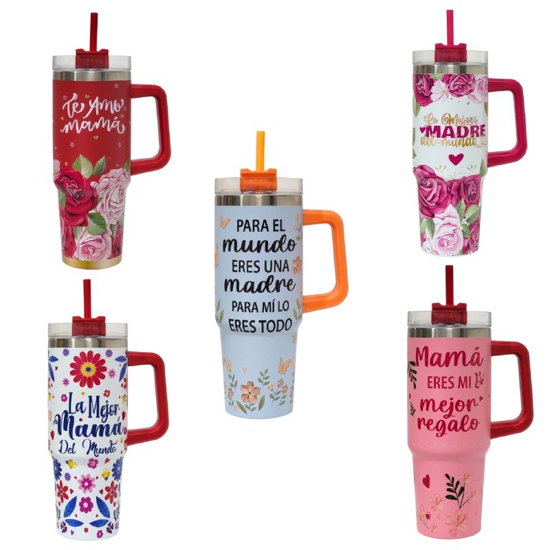 TERMO PORTATIL DE ALTA RESISTENCIA DE ACERO INOXIDABLE DEL DIA DE LAS MADRES 900ML