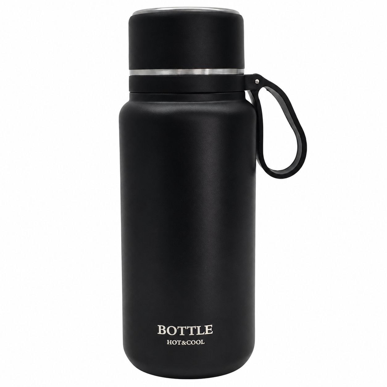 TERMO BOTELLA HOT&COOL PREMIUM ENVASE TÉRMICO DE ACERO INOXIDABLE CON ASA ERGONÓMICA Y FILTRO INTERNO BENELI HOME 850ML