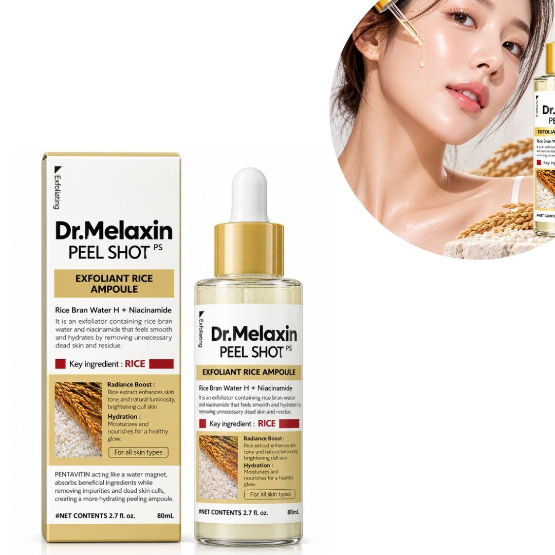 AMPOLLA EXFOLIANTE DE ARROZ CON NIACINAMIDA PEEL SHOT DR.MELAXIN 80ML