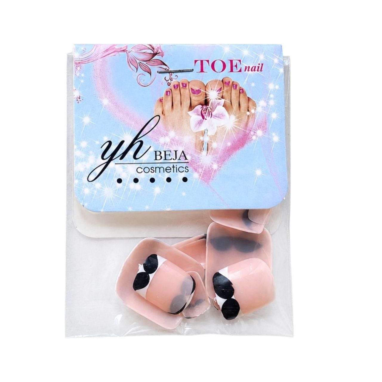 UÑAS POSTIZAS PARA PIES CON DISEÑOS YH BEJA COSMETICS