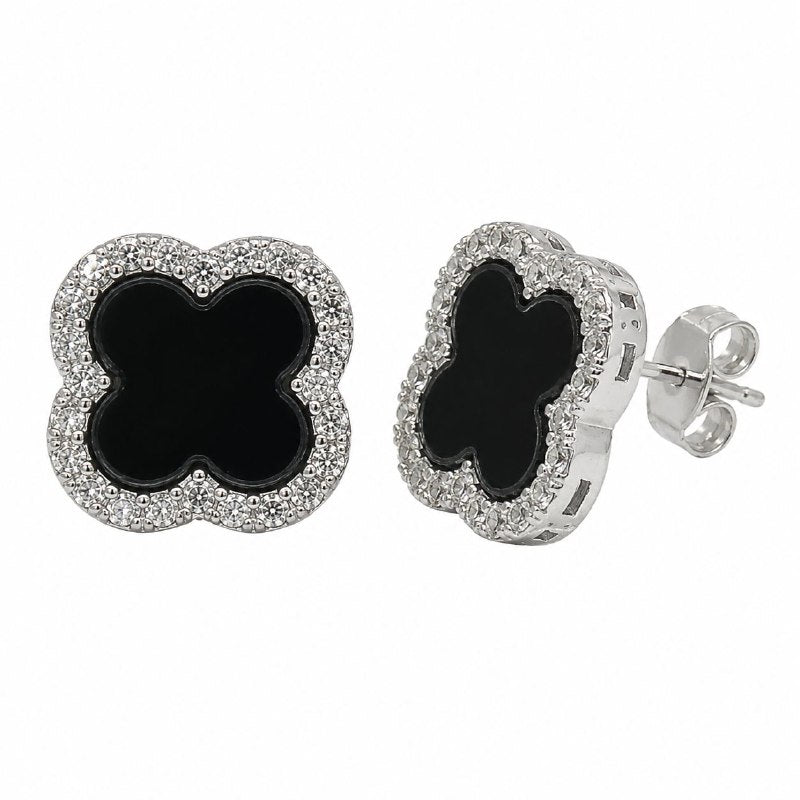 ARITOS DE ENCHAPE PARA DAMA CON DISEÑO DE FLOR 1CM (DUPE DE VAN CLEFF)