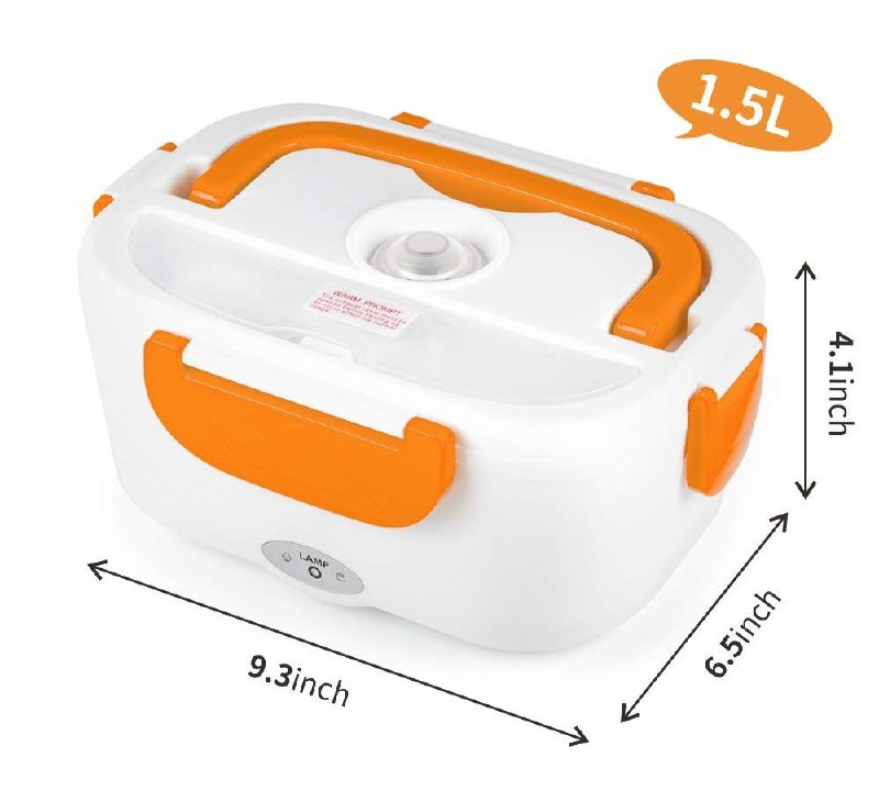 MAQUINA LONCHERA ELECTRICA CON CALENTADOR DE ALIMENTO PORTATIL COLOR ANARANJADO