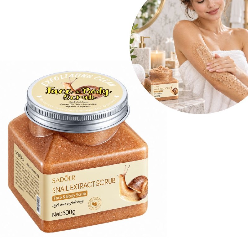 EXFOLIANTE FACIAL Y CORPORAL DE REGENERACION E HIDRATACION CON EXTRACTO DE CARACOL SADOER 500G