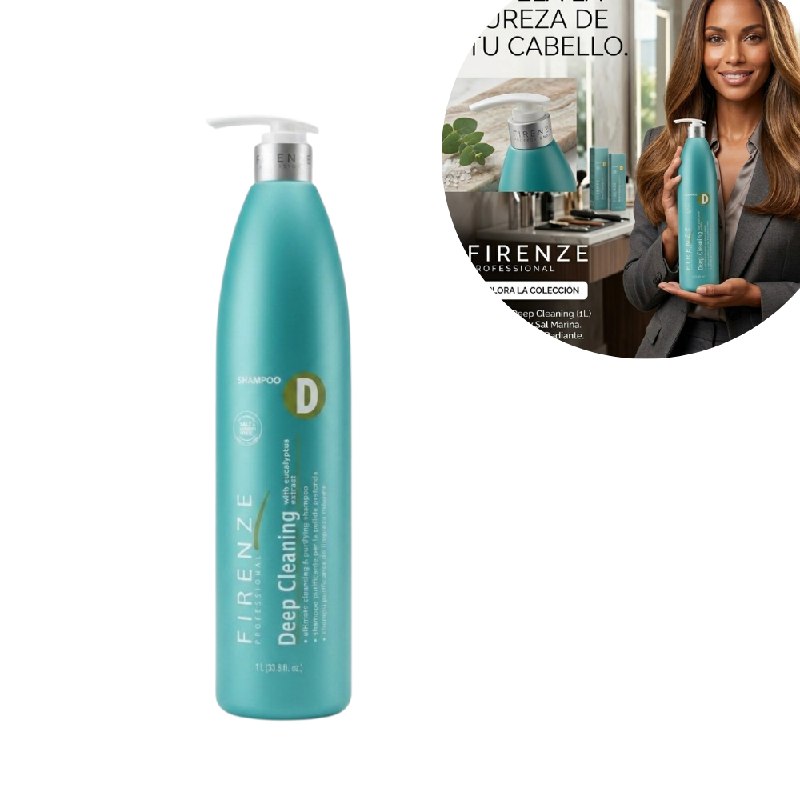 SHAMPOO DE LIMPIEZA PROFUNDA CON EXTRACTO DE EUCALIPTO DE EFECTO REFRESCANTE FIRENZE 1L