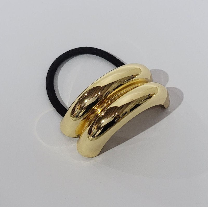 COLA DECORATIVA METALICA PARA EL CABELLO COLOR DORADO VARIOS ESTILOS PONY CUFFS