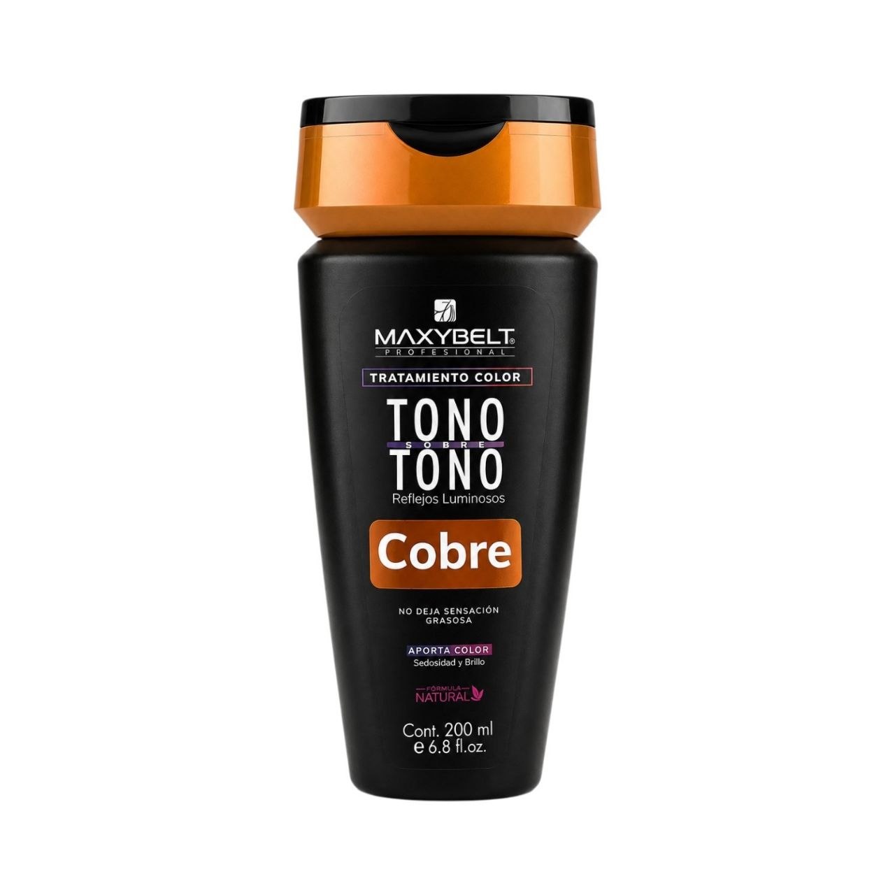 TRATAMIENTO DE COLOR TONO SOBRE TONO COBRE MAXYBELT PROFESSIONAL 200ML 1 UND