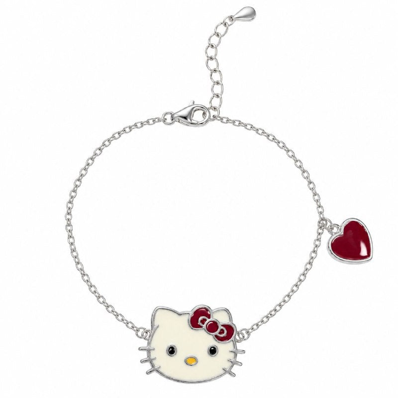 PULSERA DE PLATA 9.25 CON DISEÑO DE HELLO KITTY 21CM Y 4.8G