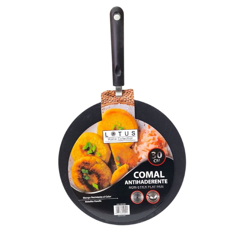 SARTEN COMAL ANTIADHERENTE, MANGO RESISTENTE AL CALOR LOTUS HOME COLLECTION 30CM