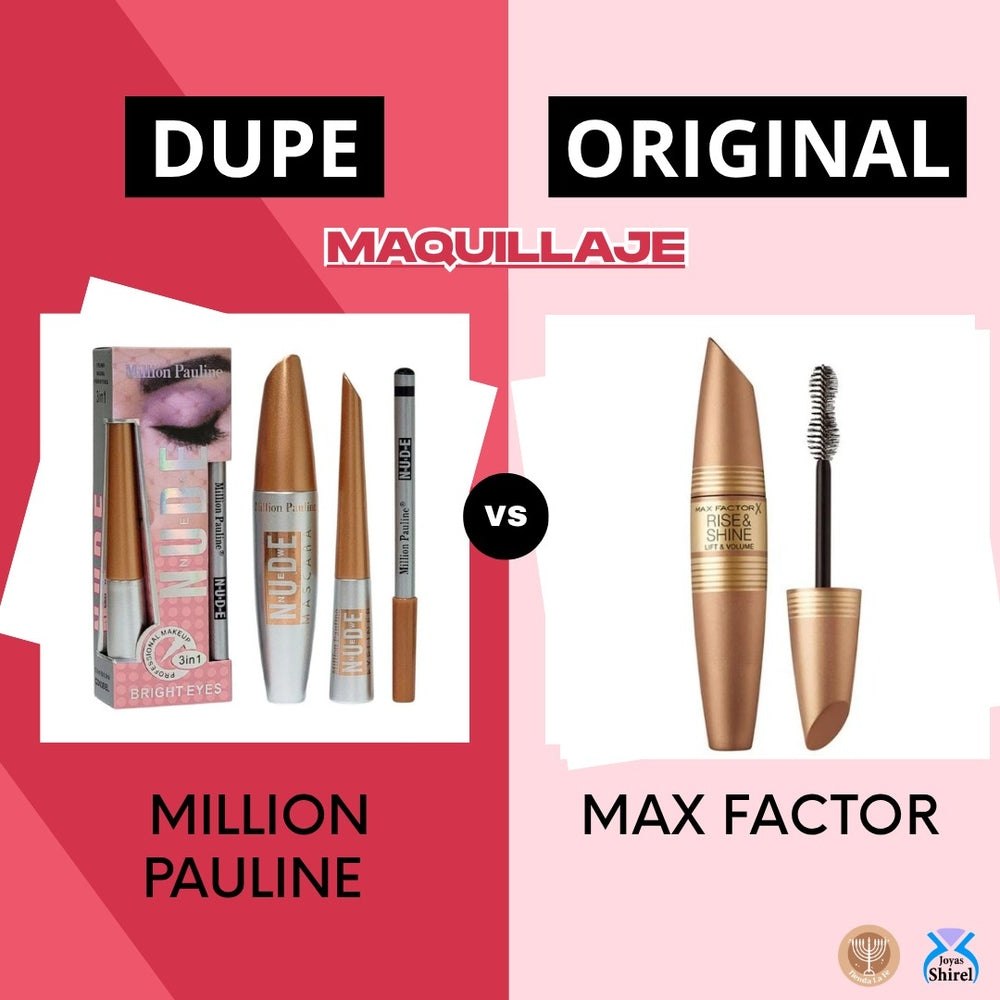 SET DE OJOS CON RIMEL EFECTO DE PESTAÑAS POSTIZAS DELINEADOR DE OJOS Y LAPIZ PARA CEJAS 3PCS MILLION PAULINE (DUPE DE MAX FACTOR)