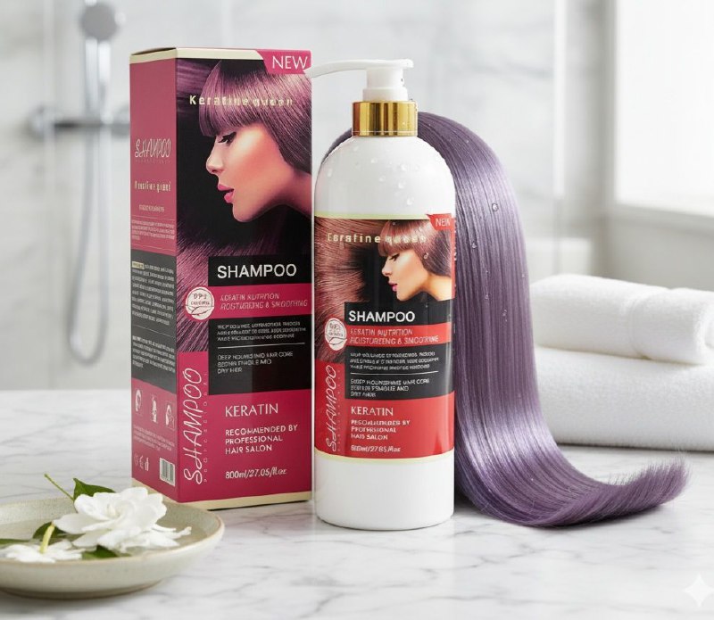 SHAMPOO DE QUERATINA NUTRE HIDRATA Y SUAVIZA KERATINE QUEEN 800ML