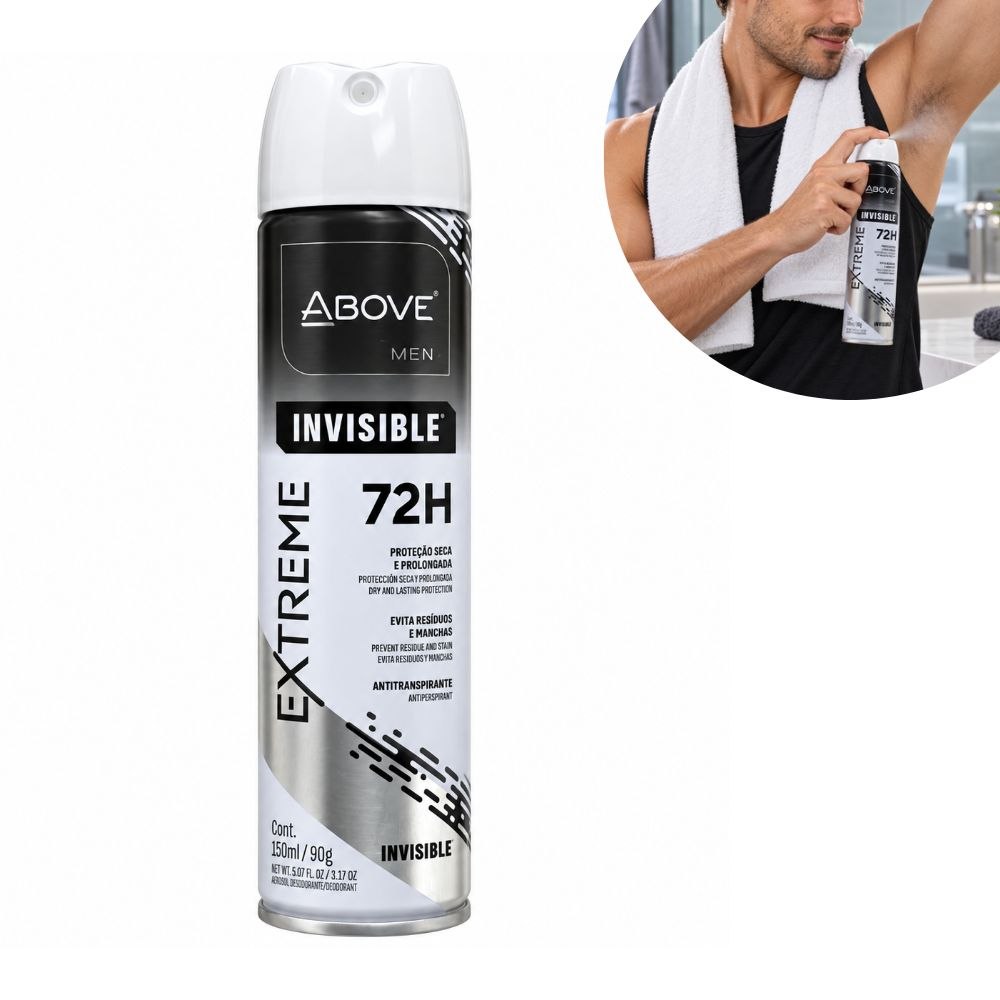 DESODORANTE ANTITRANSPIRANTE EN AEROSOL INVISIBLE EXTREME ABOVE MEN 150ML