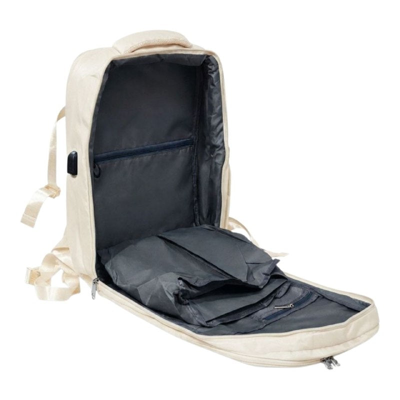MOCHILA DE VIAJE CON COMPARTIMIENTO PARA LAPTOP Y CALZADO SOFIAZUL 31X35X20CM