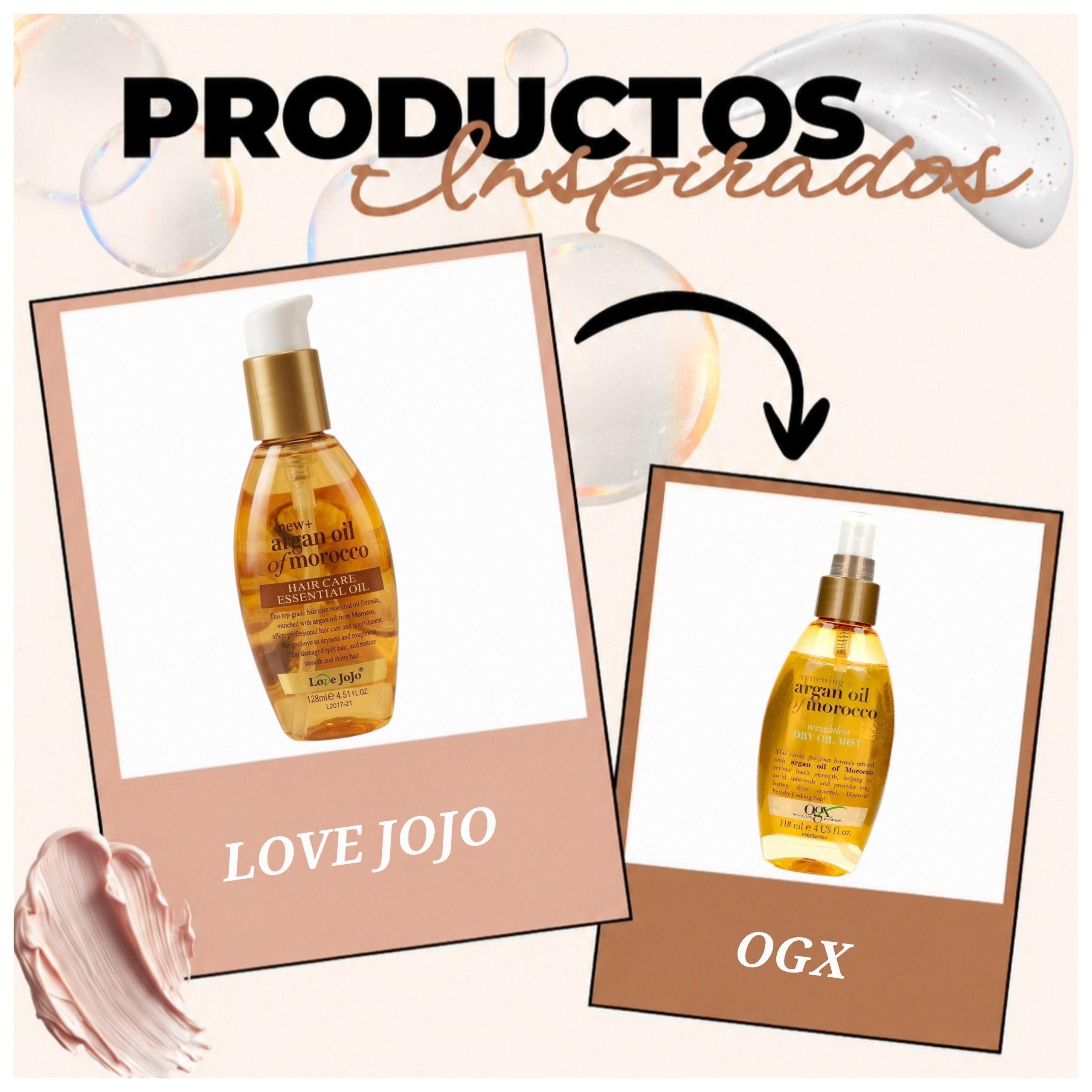 SPRAY RGAN OIL OF MOROCCO CON ACEITE DE ARGÁN SUAVIZAR Y REALZAR LOVE JOJO CONT. 128ML