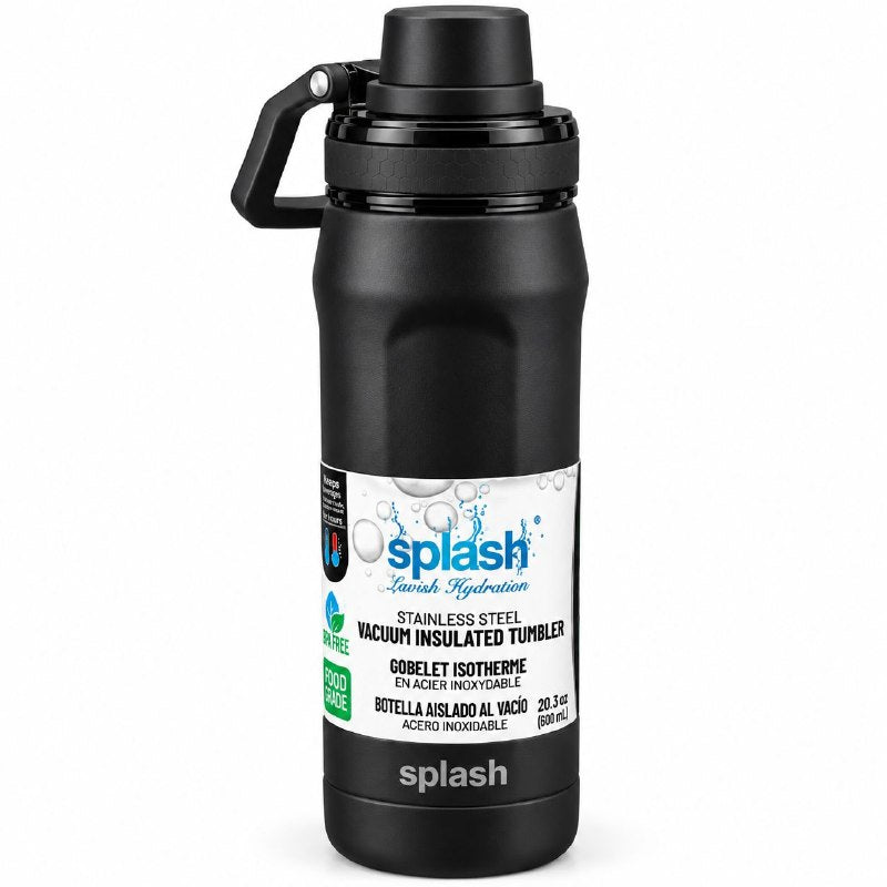 BOTE TERMICO DE ACERO INOXIDABLE CON ASA SPLASH 600ML