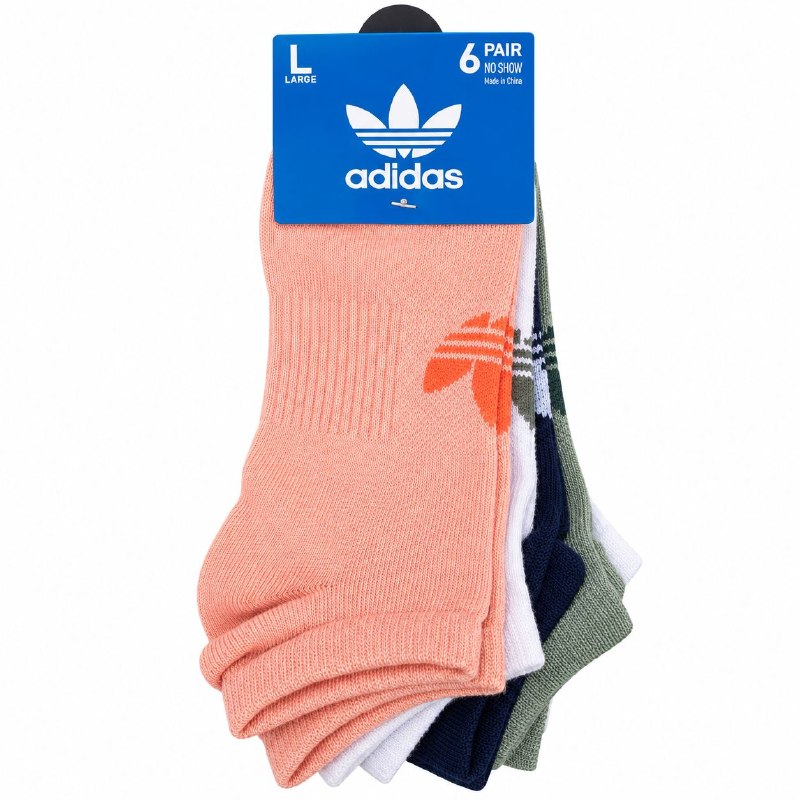 CALCETA TOBILLERA ORIGINAL ADIDAS PARA MUJER 6 PARES TALLA L