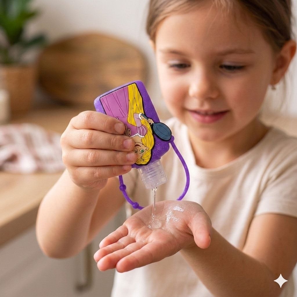 GEL DE MANOS ANTIBACTERIAL CON ALOE VERA DE PRINCESAS DISNEY PORTATIL