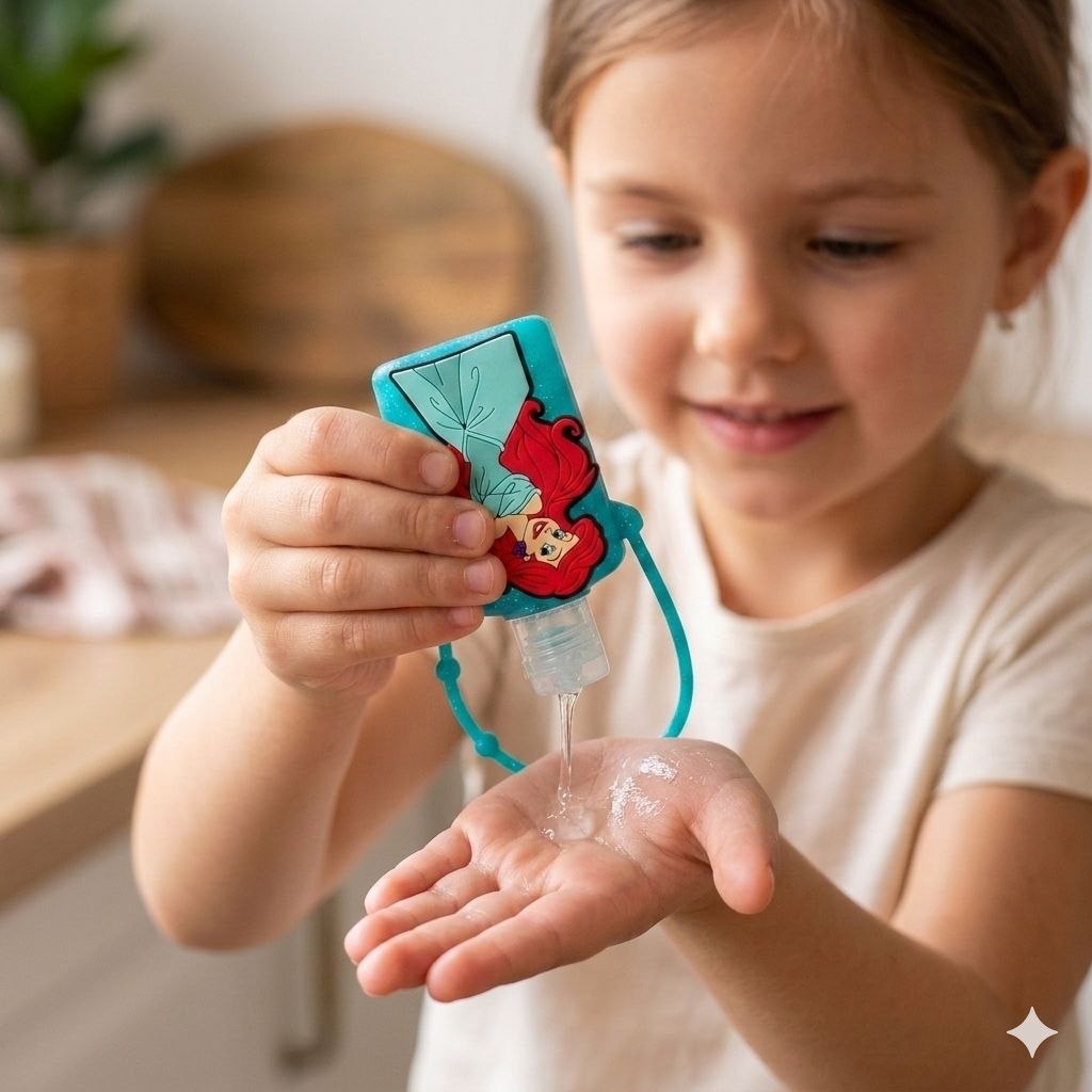 GEL DE MANOS ANTIBACTERIAL CON ALOE VERA DE PRINCESAS DISNEY PORTATIL