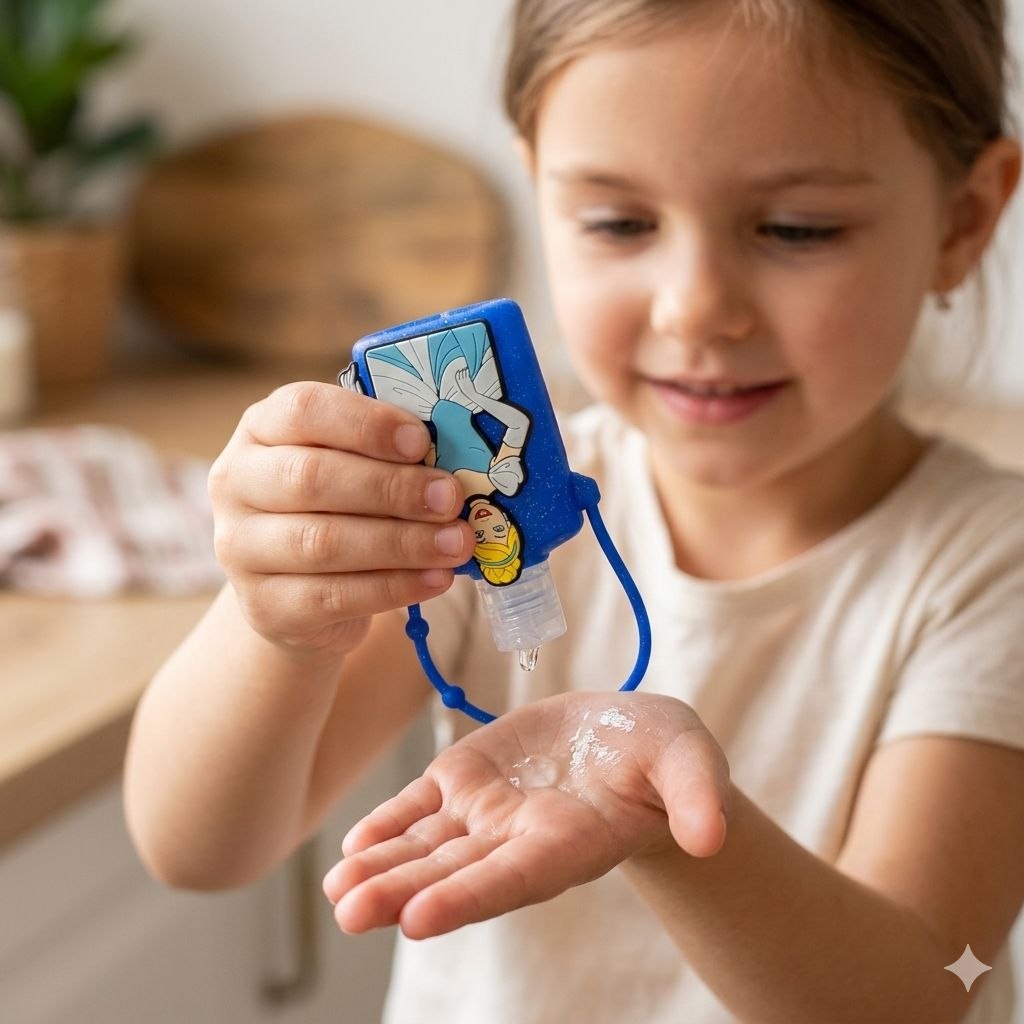 GEL DE MANOS ANTIBACTERIAL CON ALOE VERA DE PRINCESAS DISNEY PORTATIL