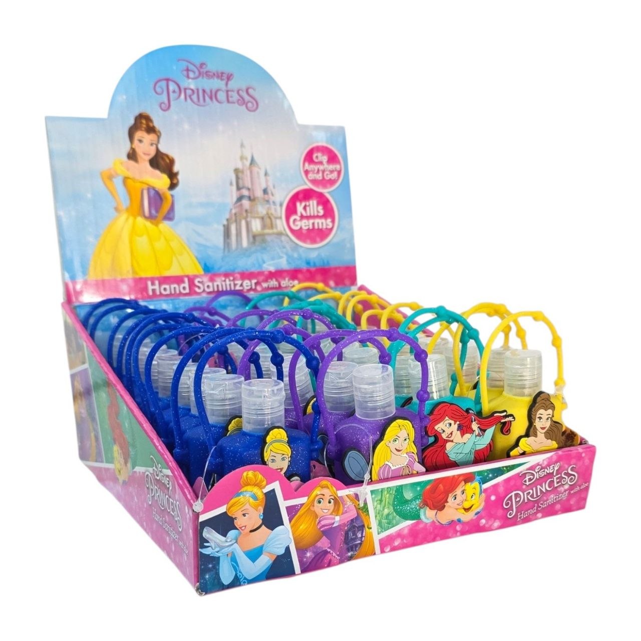 GEL DE MANOS ANTIBACTERIAL CON ALOE VERA DE PRINCESAS DISNEY PORTATIL