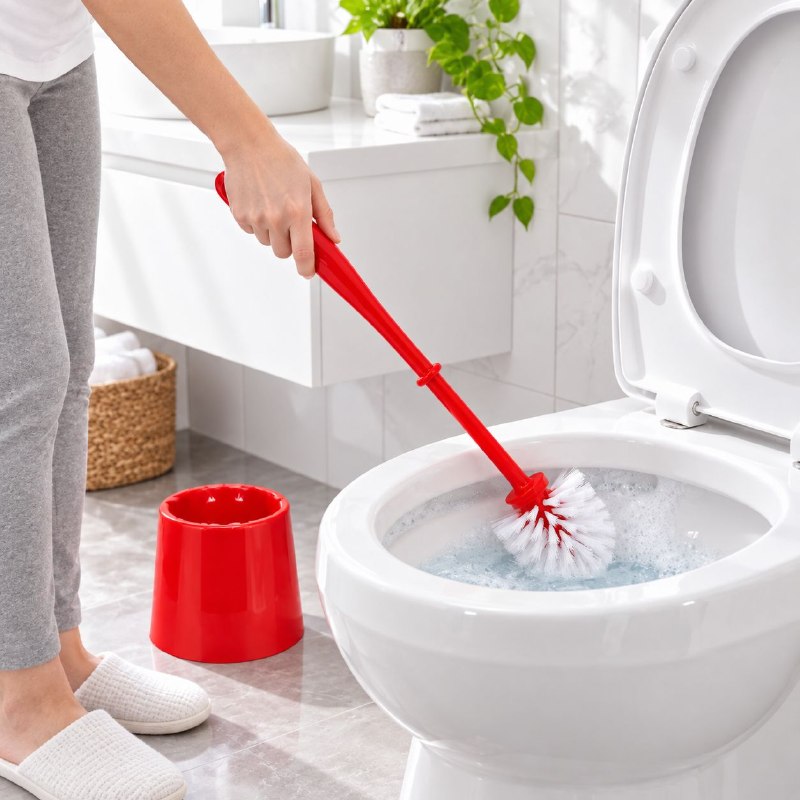 CEPILLO PARA LAVAR BAÑO INODORO CCON BASE ORGANIZADORA ECO 35CM