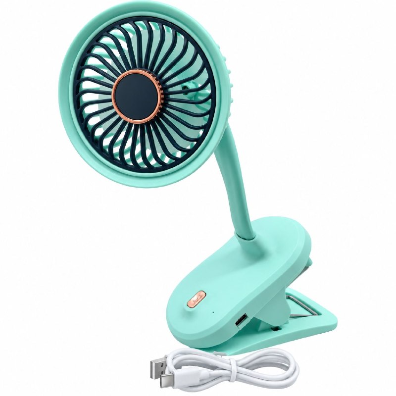 VENTILADOR PORTATIL RECARGABLE CON CLIP Y CUELLO FLEXIBLE BENELI HOME 24CM