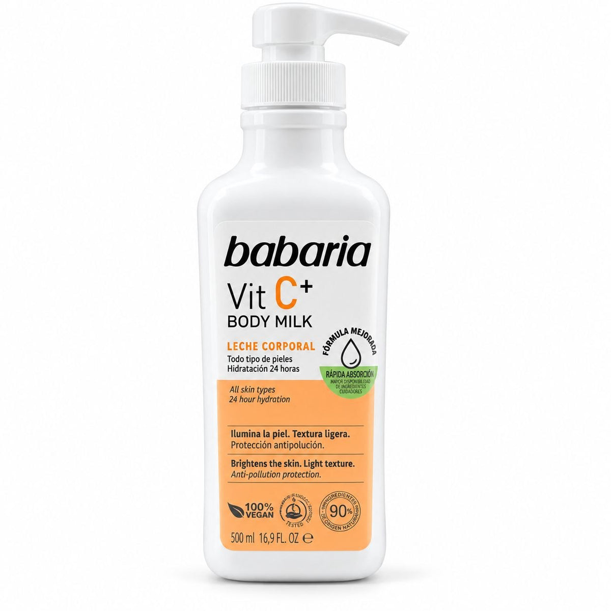 CREMA DE LECHE CORPORAL CON VITAMINA C BABARIA 500ML