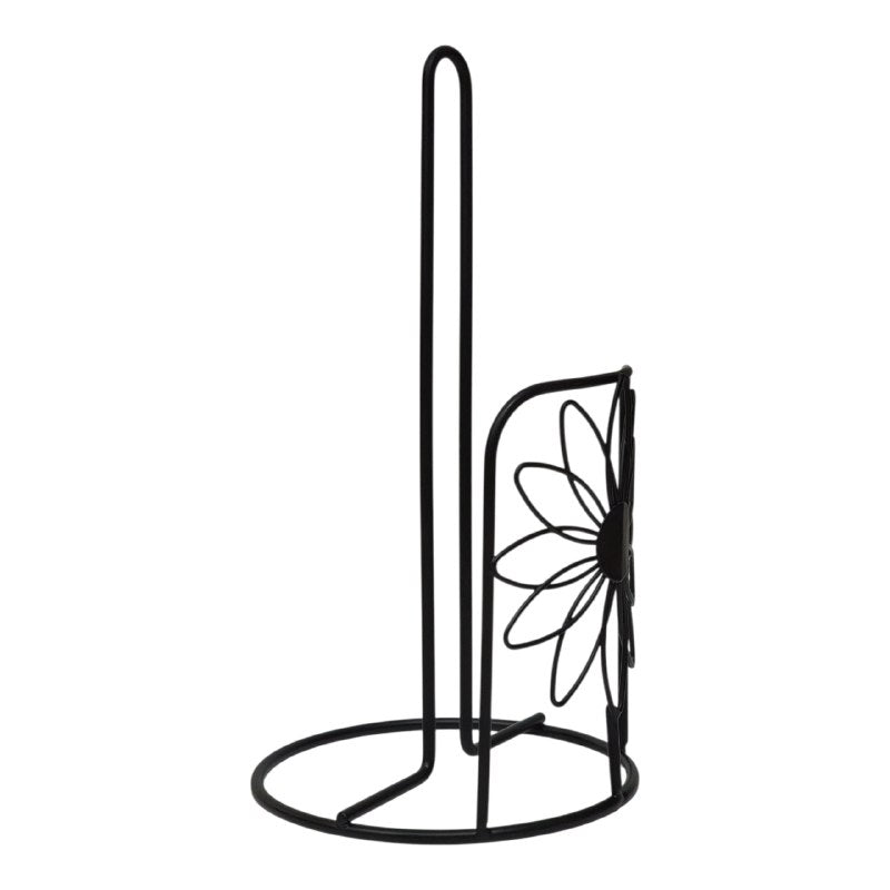 SOPORTE DE ALMACENAMIENTO PARA PAPEL TOALLA DE COCINA DE METAL NEGRO MATE