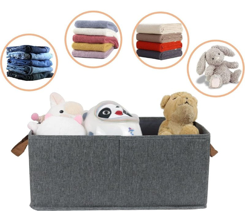 ORGANIZADOR CAJA DE ALMACENAMIENTOPLEGABLE DE TELA DE GRAN CAPACIDAD PARA ROPA,SABANAS, ETC