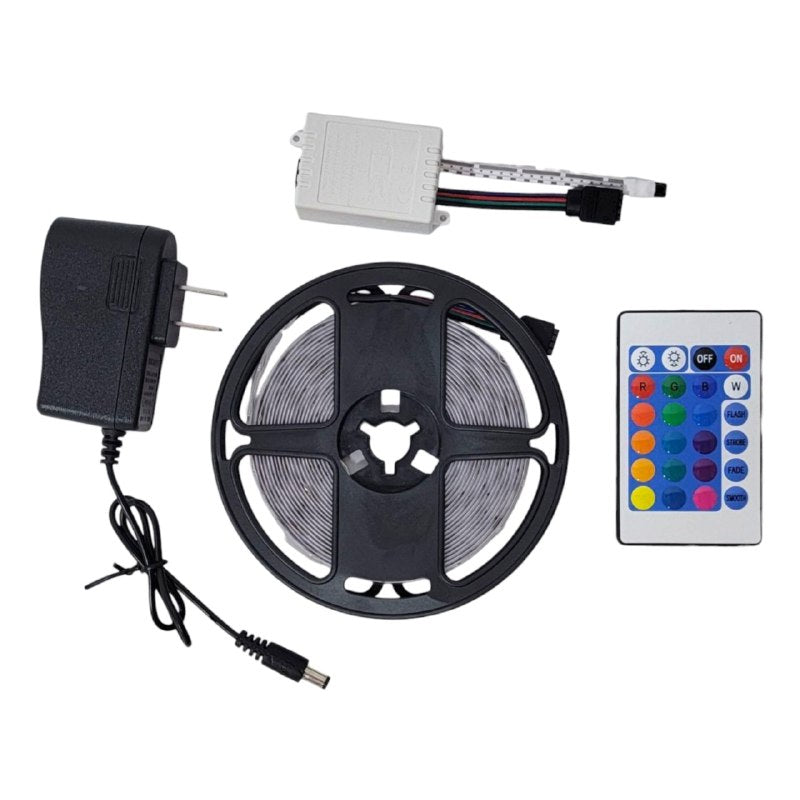 LUZ LED, TIRA DE LUCES LED RGB DE 16 COLORES CON CONTROL REMOTO