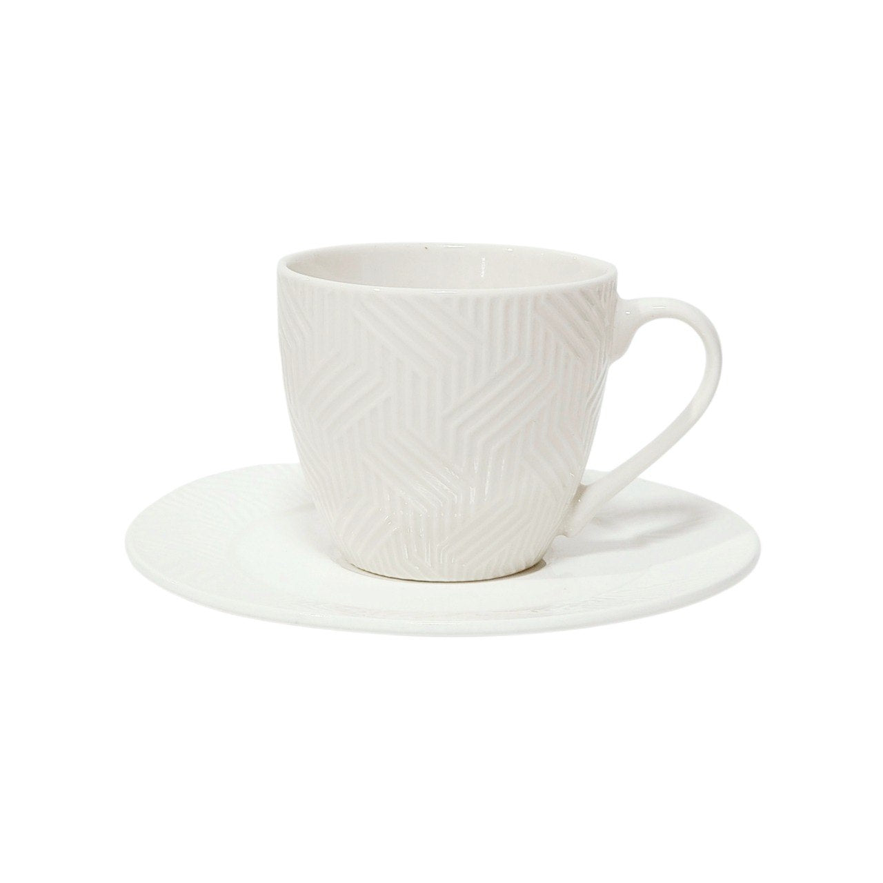 JUEGO DE TAZAS Y PLATILLOS DE PORCELANA RESISTENTE 12PCS