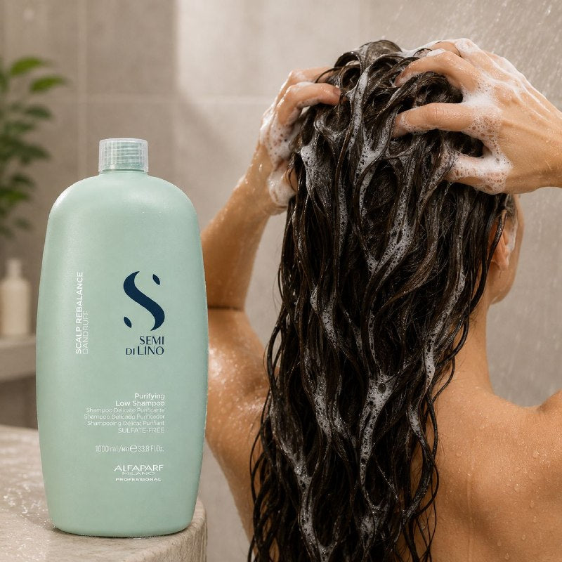 SHAMPOO PURIFICANTE Y REEQUILIBRANTE ANTICASPA SIN SULFATOS ALFAPARF 1000ML