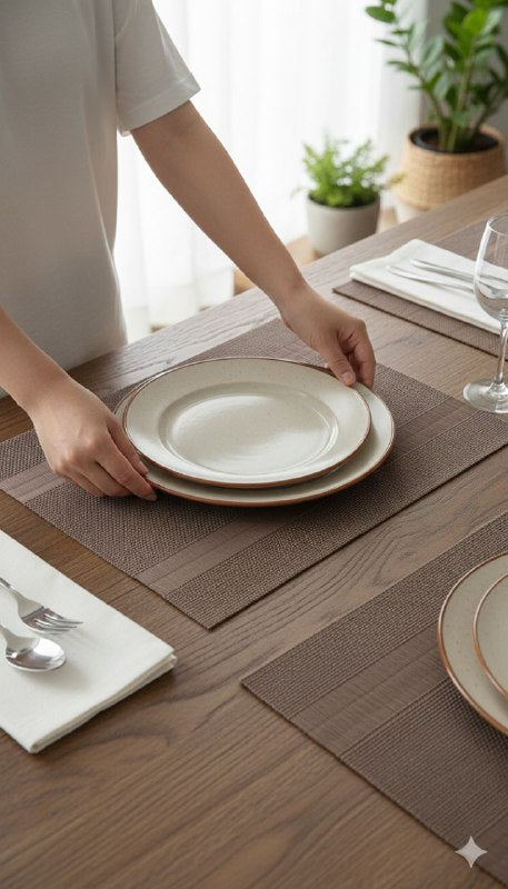 MANTELES INDIVIDUALES RECTANGULARES PARA COMEDOR DE COCINA ELEGANTE HOME LIVING 30X42CM