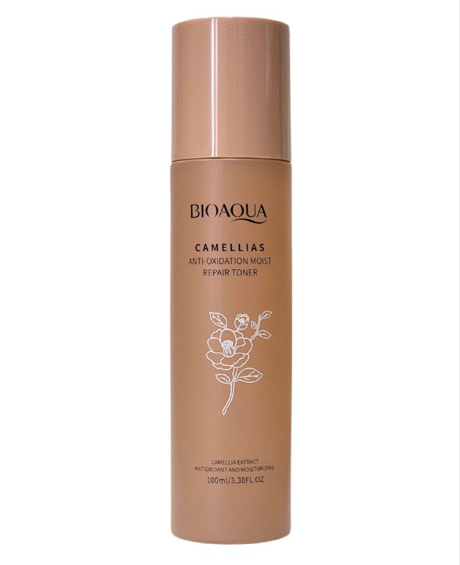 TONICO FACIAL REPARADOR HUMEDO ANTIOXIDANTE DE ESENCIA DE CAMELIA, REPONE EL AGUA DE LA PIEL, NUTRE Y SUAVIZA, DEJANDO LA PIEL BRILLANTE Y SUAVE BIOAQUA 100ML