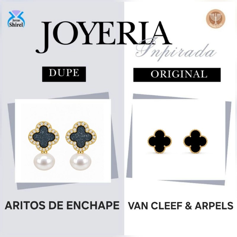 ARITOS DE ENCHAPE PARA DAMA CON DISEÑO DE FLOR 2CM (DUPE DE VAN CLEEF)