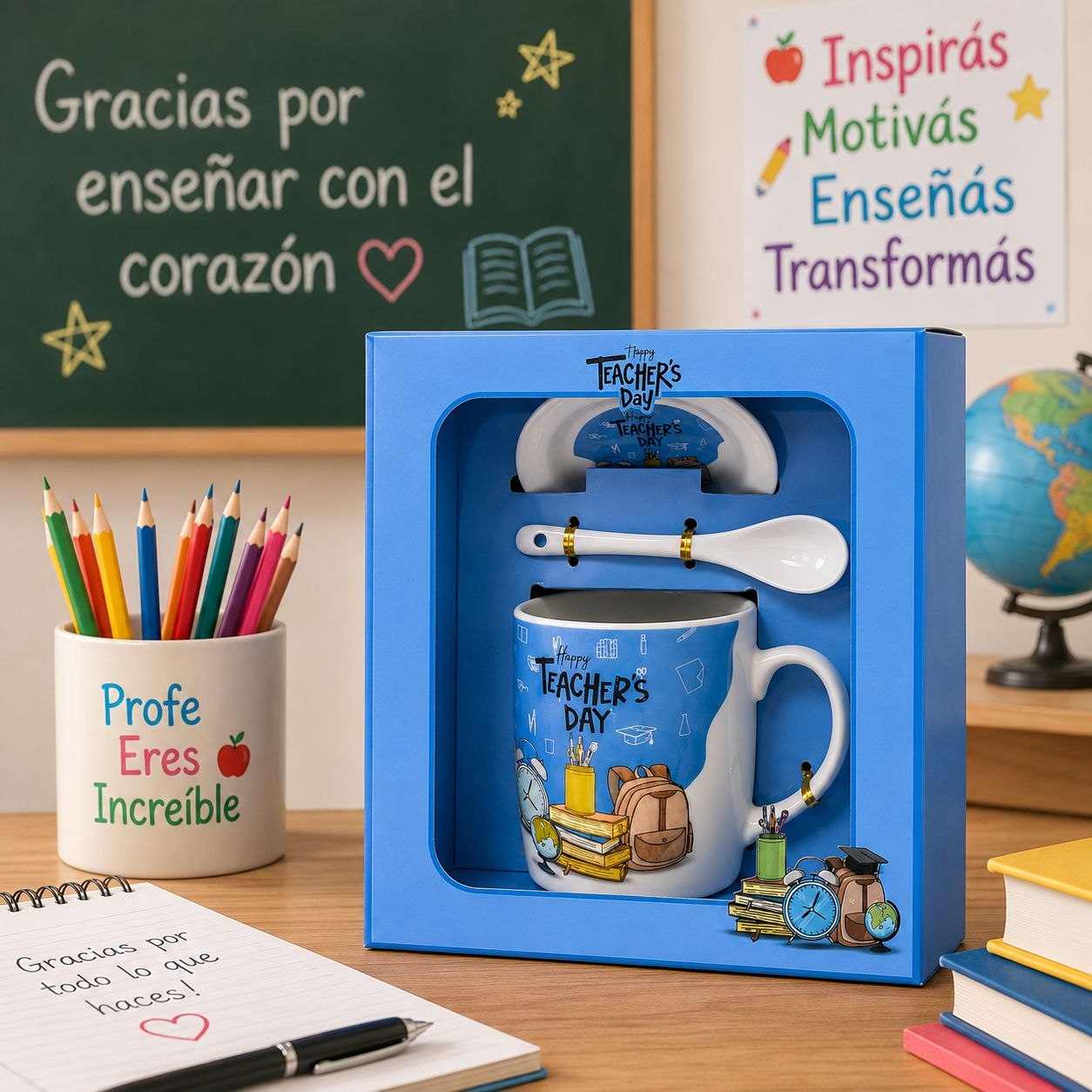 SET DE REGALO DÍA DEL MAESTRO  9X8CM