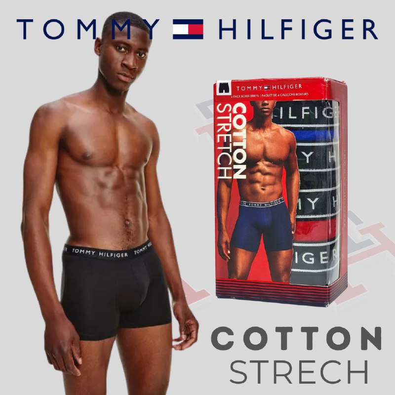 ROPA INTERIOR PARA CABALLERO TOMMY HILFIGER COTTON STRETCH 4 UNIDADES TALLA XTRA LARGE 40-42 (XL)