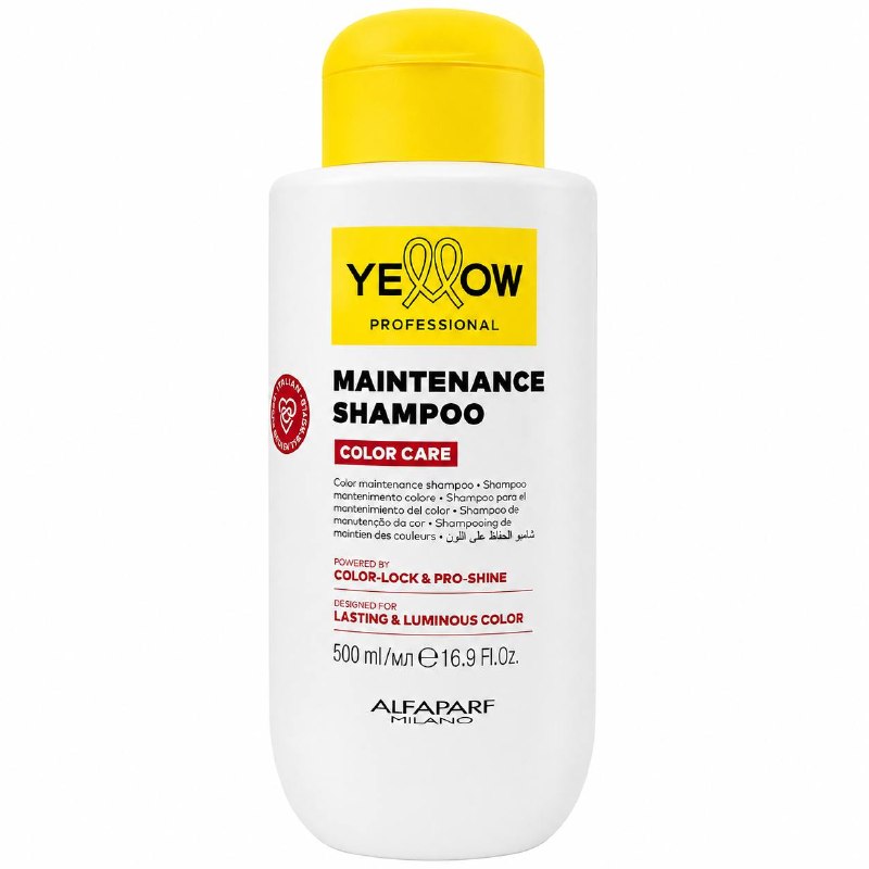 SHAMPOO CUIDADO DE COLOR PROTECCIÓN Y LUMINOSIDAD YELLOW PROFESSIONAL 500ML 1 UND