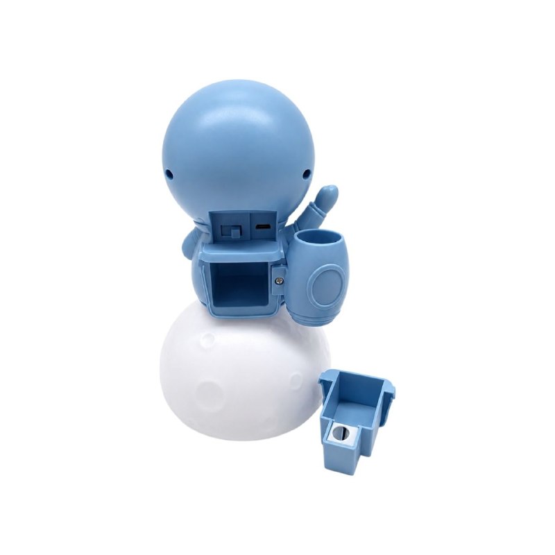 MINI LAMPARA LED PORTATIL DE ASTRONAUTA SOBRE LA LUNA CON SACAPUNTAS INTEGRADO 17X9.5X10.5CM