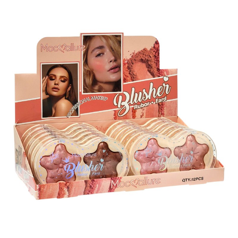 BLUSH RUBOR DE MAQUILLAJE MOCMALLURE BLUSHER 6G, 2 TONOS