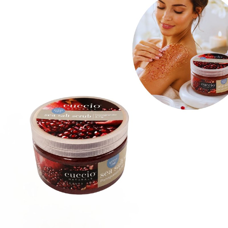 CREMA CORPORAL EXFOLIANTE RENOVADORA DE SAL MARINA CON AROMA A GRANADA E HIGO CUCCIO 226G