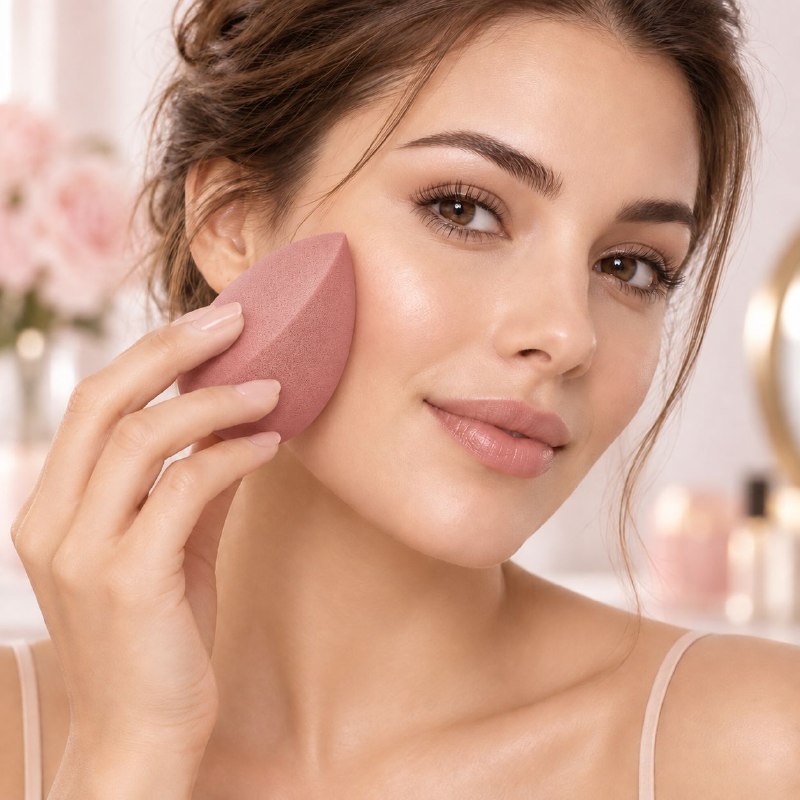 SET DE 4 ESPONJAS APLICADORAS DE MAQUILLAJE EVOK 7CM