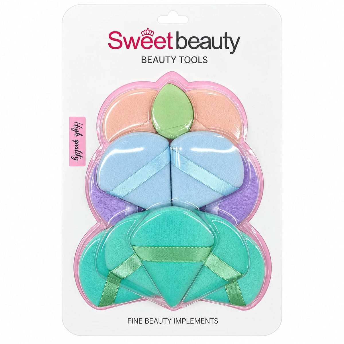 SET DE 12 ESPONJAS BORLAS PARA MAQUILLAJE SWEET BEAUTY