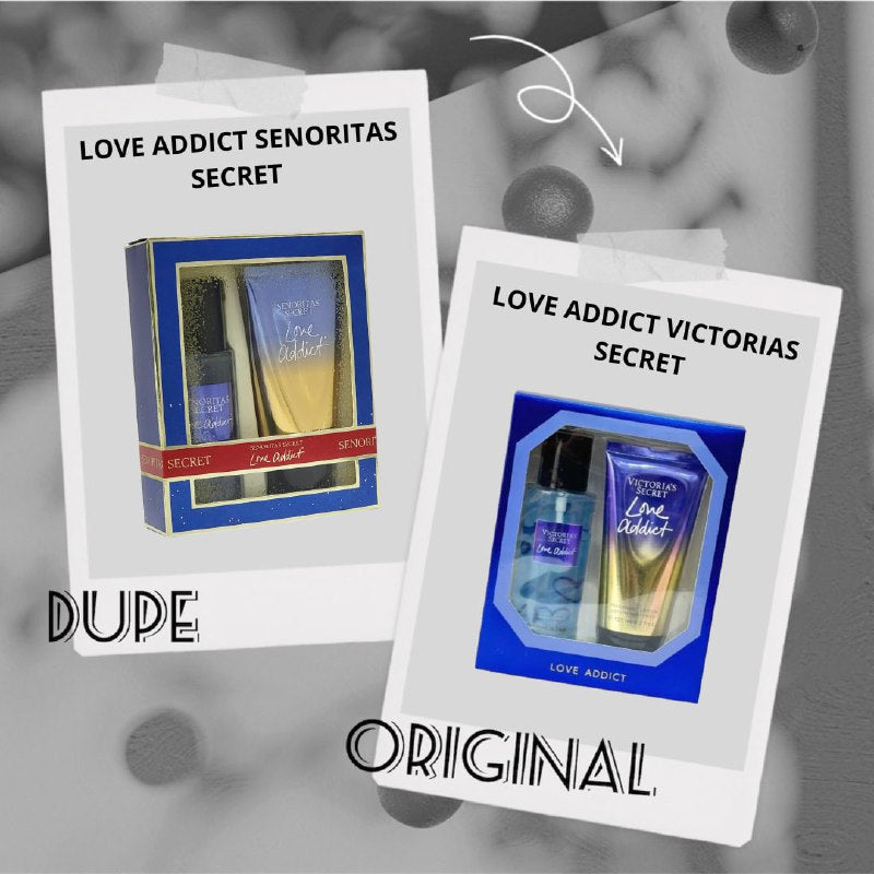 SET SENORITAS SECRET LOVE ADDICT SPLASH 75ML, BODY LOTION 75ML (M) (AROMA SIMILAR VS LOVE ADDICT)