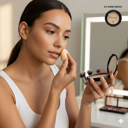 POLVO COMPACTO LIGERO MATE TONO 03 SAND BEIGE ITALIA DELUXE 8G