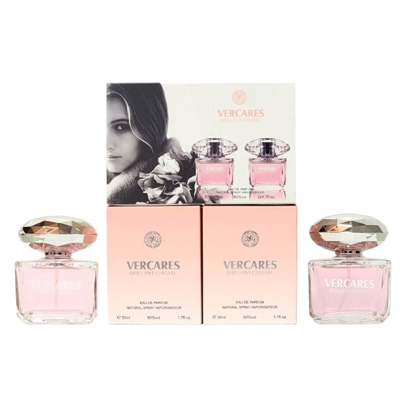 SET VERCARES BRILLANT CRISTAL EDP 50MLX2 (M) (AROMA SIMILAR A VERSACE BRIGHT CRYSTAL)