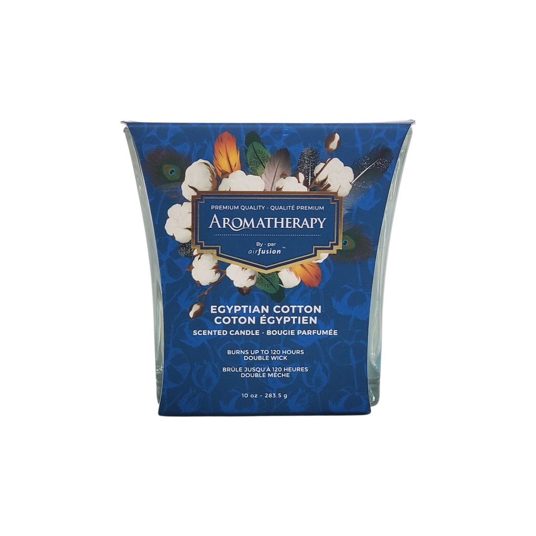 VELA AROMATICA DE DOBLE MECHA AROMA A ALGODON EGIPCIO AROMATHERAPY AIRFUSION 283.5G