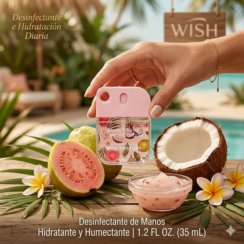 SPRAY DESINFECTANTE DE MANOS HIDRATANTE WISH 35ML