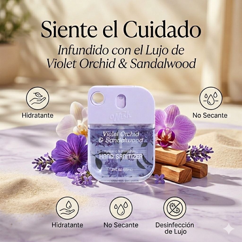 SPRAY DESINFECTANTE DE MANOS HIDRATANTE WISH 35ML