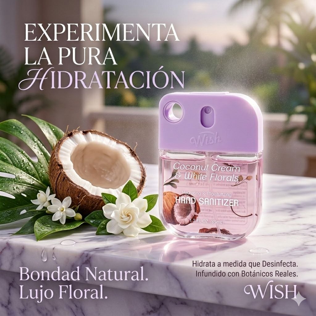 SPRAY DESINFECTANTE DE MANOS HIDRATANTE WISH 35ML
