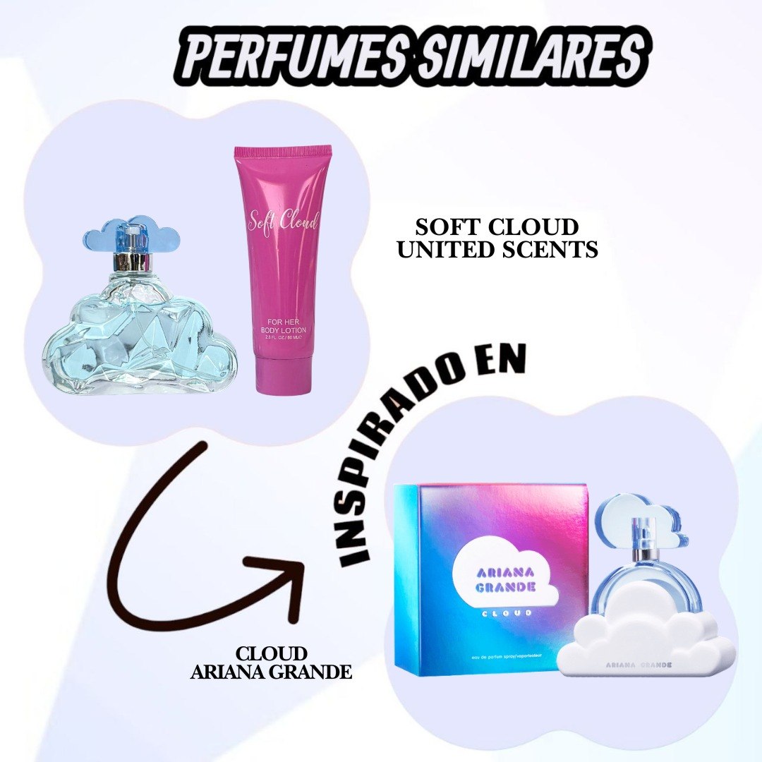 SOFT CLOUD EDP 100ML CREMA CORPORAL 80ML (M) (AROMA SIMILAR A ARIANA GRANDE CLOUD)